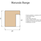 Made To Measure - Naturals 22 Range - Wooden Picture Frames with a Natural Wood Colour Finish