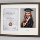 Personalised Certificate, Graduation, Diploma Frame with Photo. Suits an A4 Sized Certificate/image and a 10x8" Photo. - PhotoFramesandMore - Wooden Picture Frames