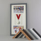Medal Display frame for One Medal and Two 5x7" Photos. Mixed Layout. - PhotoFramesandMore - Wooden Picture Frames
