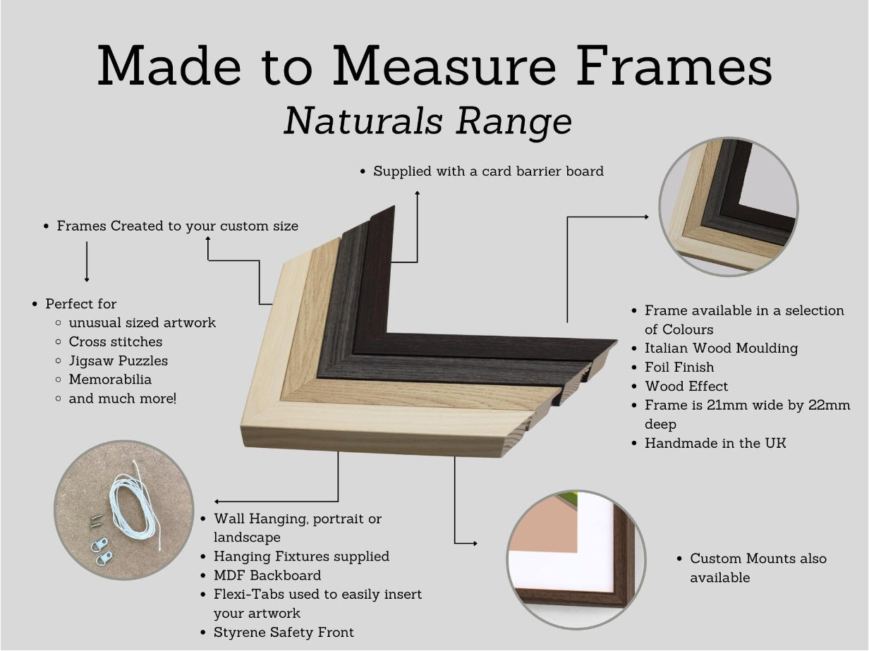 Made To Measure - Naturals 22 Range - Wooden Picture Frames with a Natural Wood Colour Finish