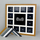 Suits One 8x8" Photo and Twelve 4x4" photos. 50x50cm. Wooden Multi Aperture Photo Frame. - PhotoFramesandMore - Wooden Picture Frames