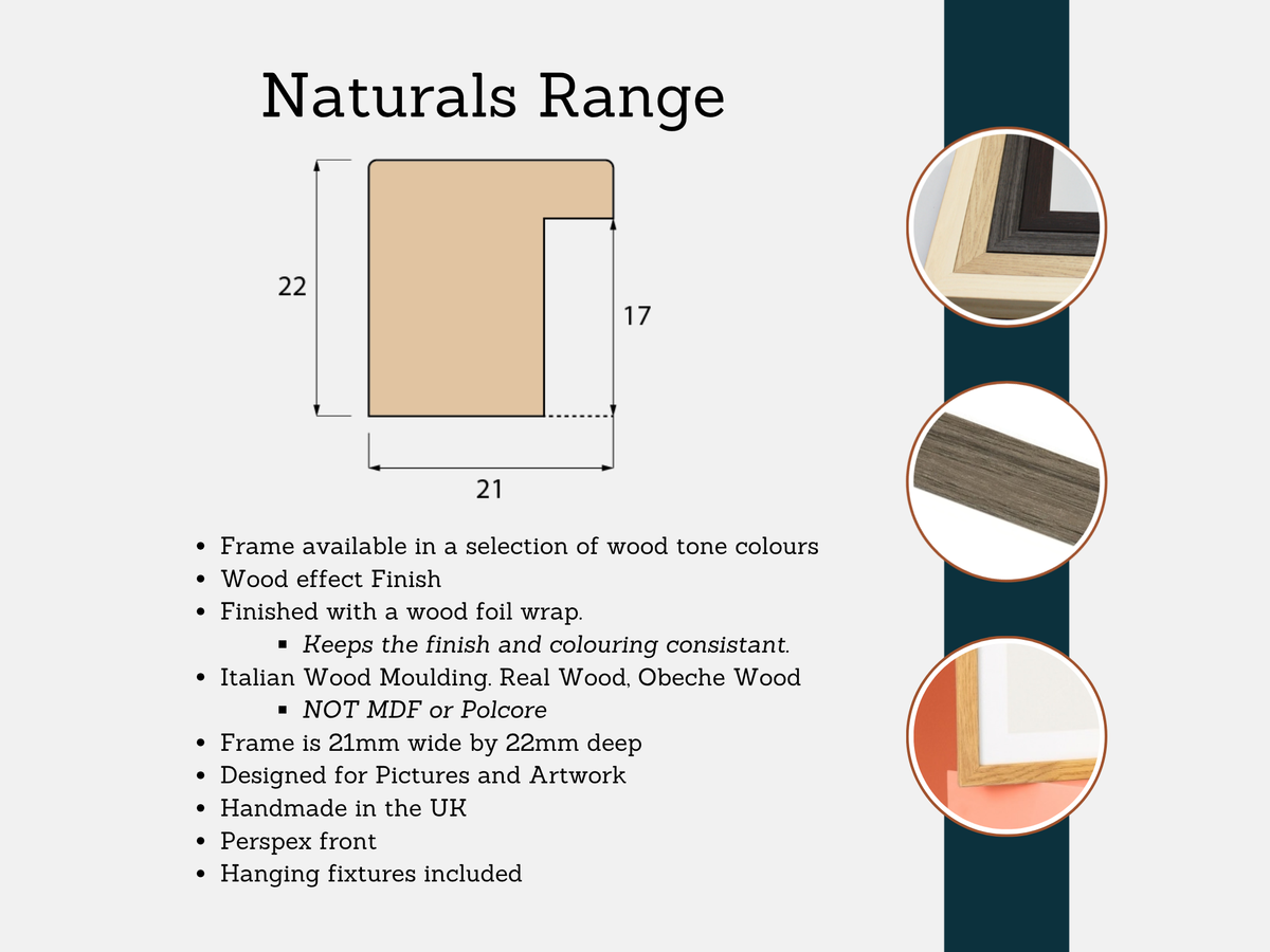 Suits 10 Images, 4x4", 6x4", 5x5", 5x7". Naturals Range.40x60cm. Wooden Multi Aperture Photo Frame.