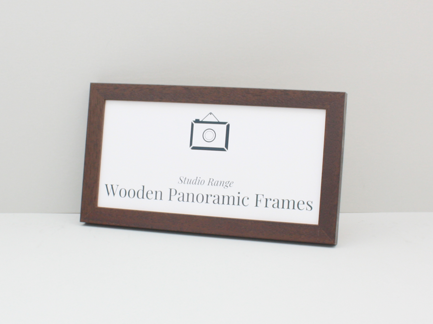 Walnut Colour Panoramic Picture Frames - Studio Range - PhotoFramesandMore - Wooden Picture Frames