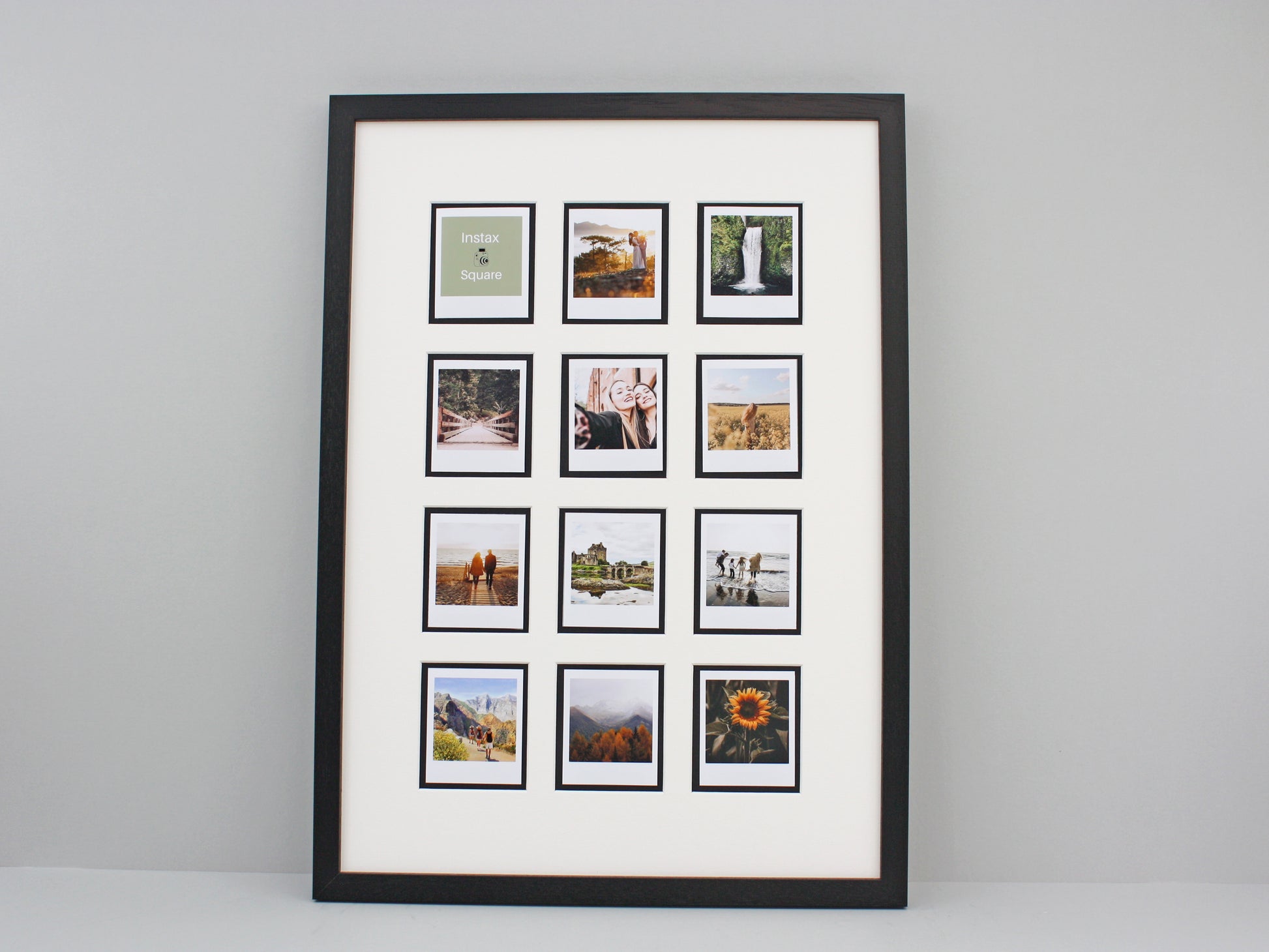 Instax Film Float Frame - Suits Twelve Instax Squares - PhotoFramesandMore - Wooden Picture Frames