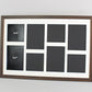 Suits Four 5x5" and Four 5x7" photos. 40x60cm. Wooden Multi Aperture Photo Frame.