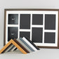 Suits Four 5x5" and Four 5x7" photos. 40x60cm. Wooden Multi Aperture Photo Frame. - PhotoFramesandMore - Wooden Picture Frames