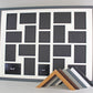 Suits Eighteen 6x4" and two 4x4" Photos. Mixed orientation. 60x80cm. Wooden Multi Aperture Picture Frame. - PhotoFramesandMore - Wooden Picture Frames