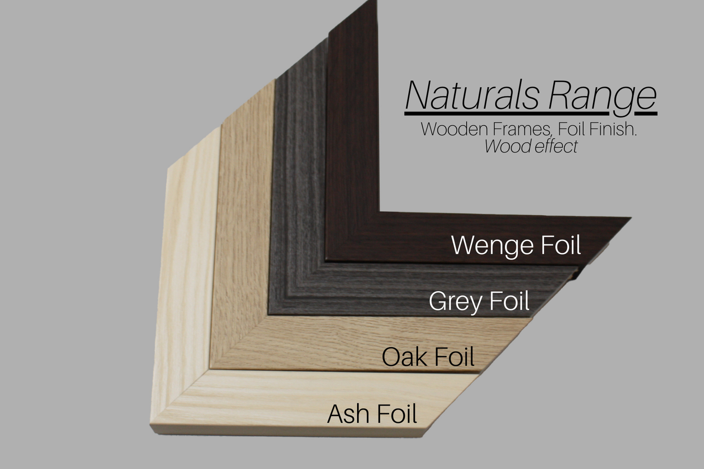 Made To Measure - Naturals 33 Range - Wooden Picture Frames with a Natural Wood Colour Finish