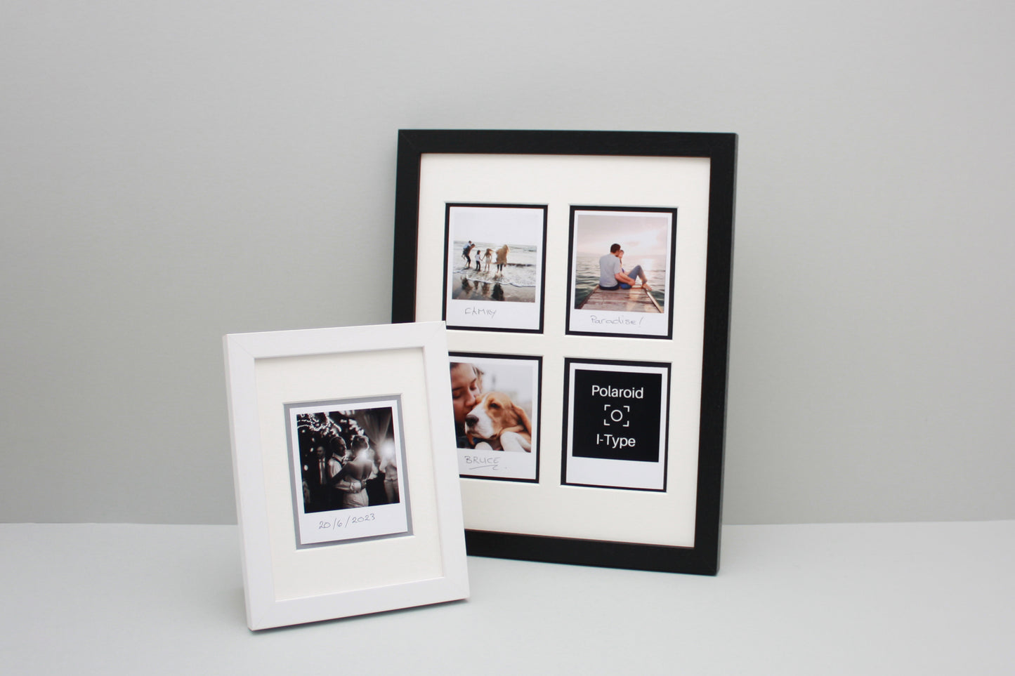 Polaroid I-TYPE Film Float Frame - Suits One Polaroid I-Type | Wooden Photo Frame showing the entire Photo, including border. - PhotoFramesandMore - Wooden Picture Frames