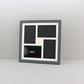 Suits Four 6x4" Photos. 30x30cm. Wooden Multi aperture Frame.