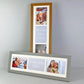 Personalised Mothers day Multi Aperture Photo Frame. Portrait. Holds Three 6x4" Photos, 15x50cm. - PhotoFramesandMore - Wooden Picture Frames