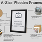 Walnut Colour A-Size Frames - A1, A2, A3, A4 Size Wooden Poster Frame - PhotoFramesandMore - Wooden Picture Frames