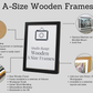 Black A-Size Frames - A1, A2, A3, A4 Size Wooden Poster Frame