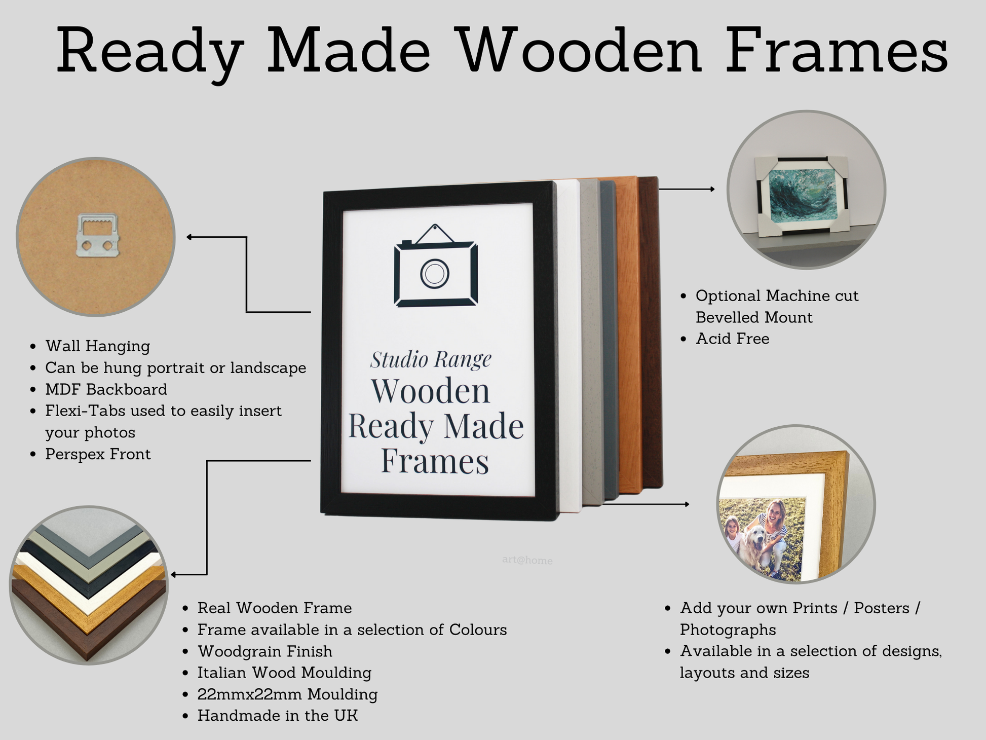 Ready Made Frame - Studio Range - PhotoFramesandMore - Wooden Picture Frames