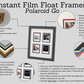 Polaroid GO Film Float Frame - Suits Four Polaroid Gos | Wooden Photo Frame showing the entire Photo, including border. - PhotoFramesandMore - Wooden Picture Frames