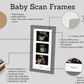 Baby Scan Frame - Portrait Multi Aperture Frame for Three scans and text. - PhotoFramesandMore - Wooden Picture Frames