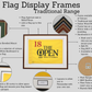 Flag Display Frame. Perfect for Golf Flags. Traditional Range.