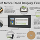 Golf Score Card Display Frame, With 6x4" Photo. 30x40cm Frame | Score Card sizes can vary - Check your size before purchase. - PhotoFramesandMore - Wooden Picture Frames