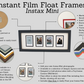 Instax Film Float Frame - Suits Four Instax Minis - PhotoFramesandMore - Wooden Picture Frames