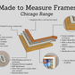 Made To Measure -  Wooden Picture Frames - Gold, Silver, Bronze, Pewter - Chicago Range