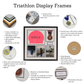 Personalised Triathlon Medal & Swim Cap Display Frame – Medal Holder with 3 Photos (5x7")