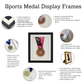 Marathon Medal Frame | Stand or Hang | Black or Oak | Wooden | Made in UK