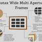 Instax Wide. Suits Nine Instax wide sized Photos, Visual aperture 9.5x5.8cm. A3 Wooden Multi Aperture Frame. - PhotoFramesandMore - Wooden Picture Frames