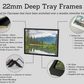 Canvas Tray Frames. 22mm Deep. Standard Size. Floating Effect Frames for Canvases. - PhotoFramesandMore - Wooden Picture Frames