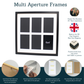 Suits Three 6x4" Photos. 20x40cm. Wooden Multi Aperture Picture Frame.