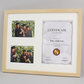 Graduation Frame with Photos. Naturals Range. Suits an A4 Certificate and two 5x7" Photos.