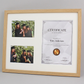 Graduation Frame with Photos. Naturals Range. Suits an A4 Certificate and two 5x7" Photos.