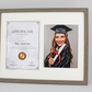 Graduation Frame with Photo. Naturals Range. Suits an A4 Certificate and an 8x10" Photo.