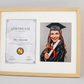 Graduation Frame with Photo. Naturals Range. Suits an A4 Certificate and an 8x10" Photo.
