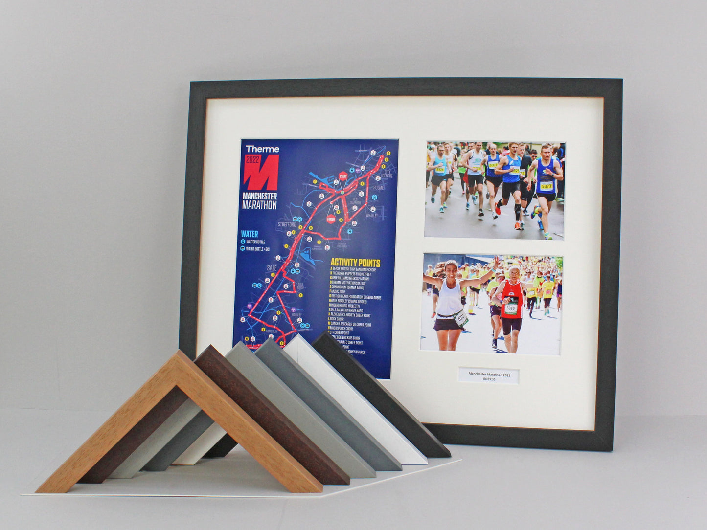 Personalised Certificate Frame with two 5x7"  Photographs. 40x50cm. Perfect for sporting achievements such as Rugby, ballet, fun runs & More