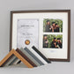 Personalised Certificate, Graduation, Diploma Frame with Two Photos. Suits an A4 sized Photo/Certificate and Two 5x7" Photos. - PhotoFramesandMore - Wooden Picture Frames