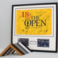 Personalised Flag Display Frame, with text box and two photographs. Perfect for Golf Flags. - PhotoFramesandMore - Wooden Picture Frames