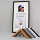 Personalised Graduation, Certificate, Diploma frame for One 5x7" Photo and A4 Certificate / Degree - PhotoFramesandMore - Wooden Picture Frames