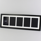 Suits Five 6x4" photos. 20x60cm. Wooden Multi Aperture Photo Frame.