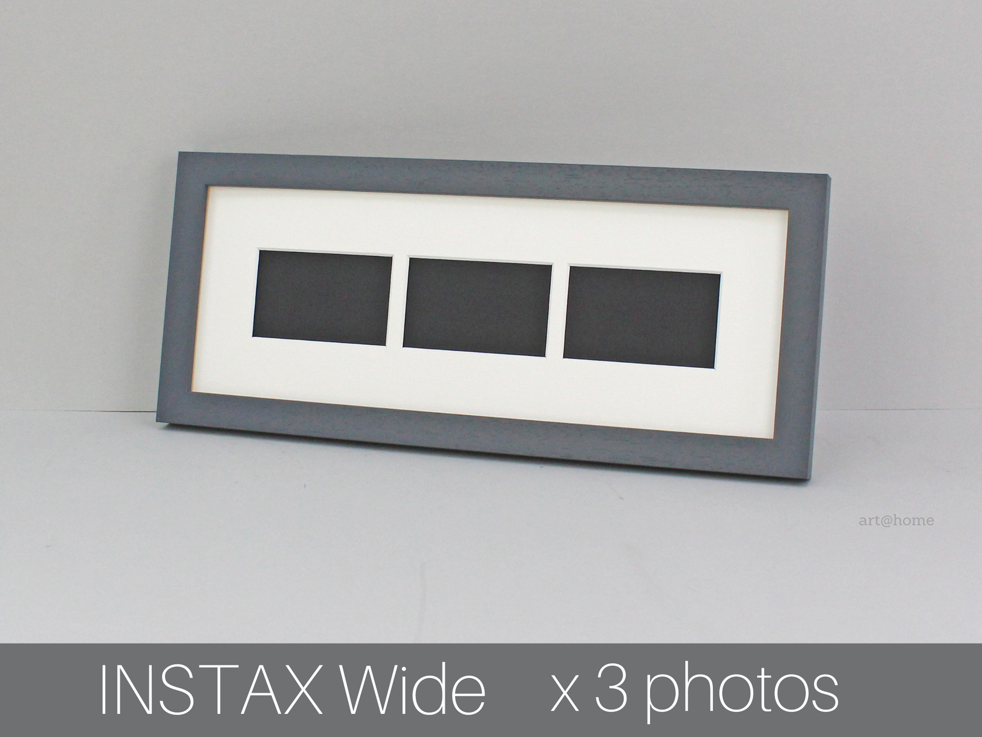 Instax Wide. Suits Three Instax wide sized Photos, Visual aperture 9.5x5.8cm. 15x40cm. Portrait or Landscape. - PhotoFramesandMore - Wooden Picture Frames