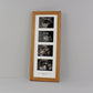 Baby Scan Frame - Portrait Multi Aperture Frame for four scans and text.