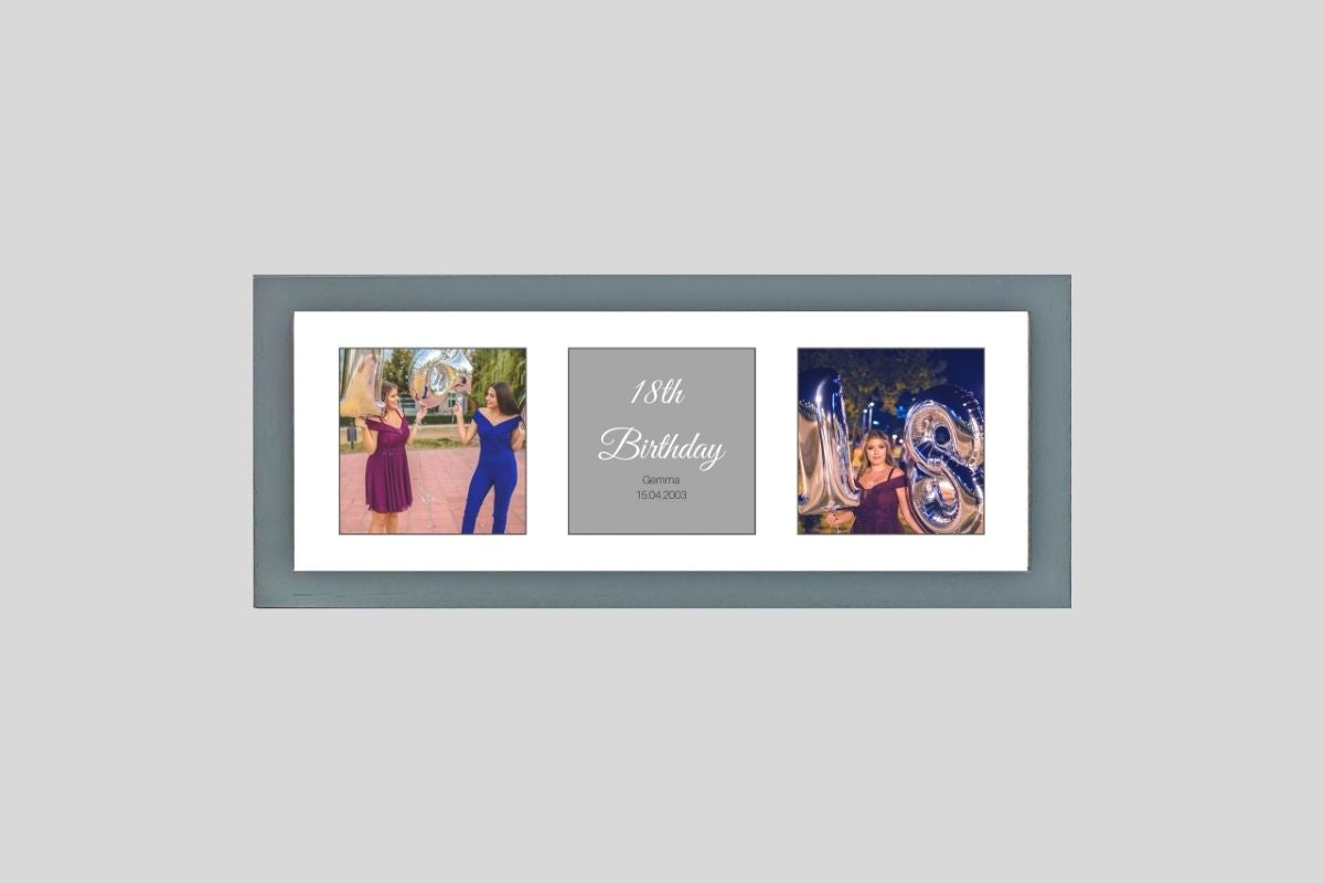 Personalised Birthday Frames. Your Pictures with your own message - PhotoFramesandMore - Wooden Picture Frames