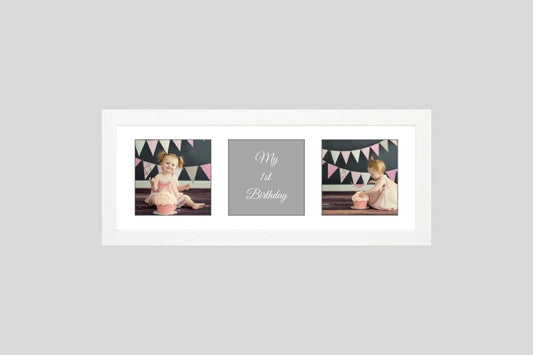 Personalised Birthday Frames. Your Pictures with your own message - PhotoFramesandMore - Wooden Picture Frames