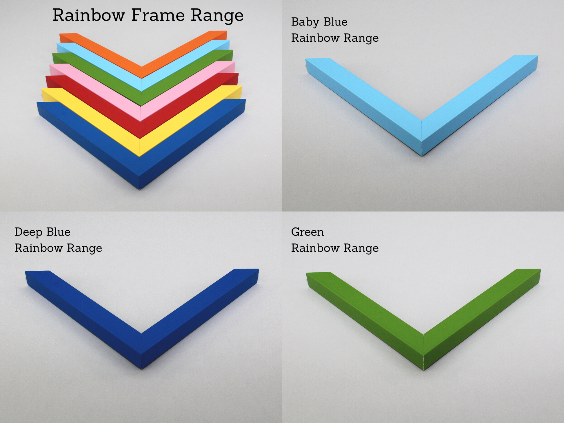 Made To Measure - Rainbow Range - PhotoFramesandMore - Wooden Picture Frames