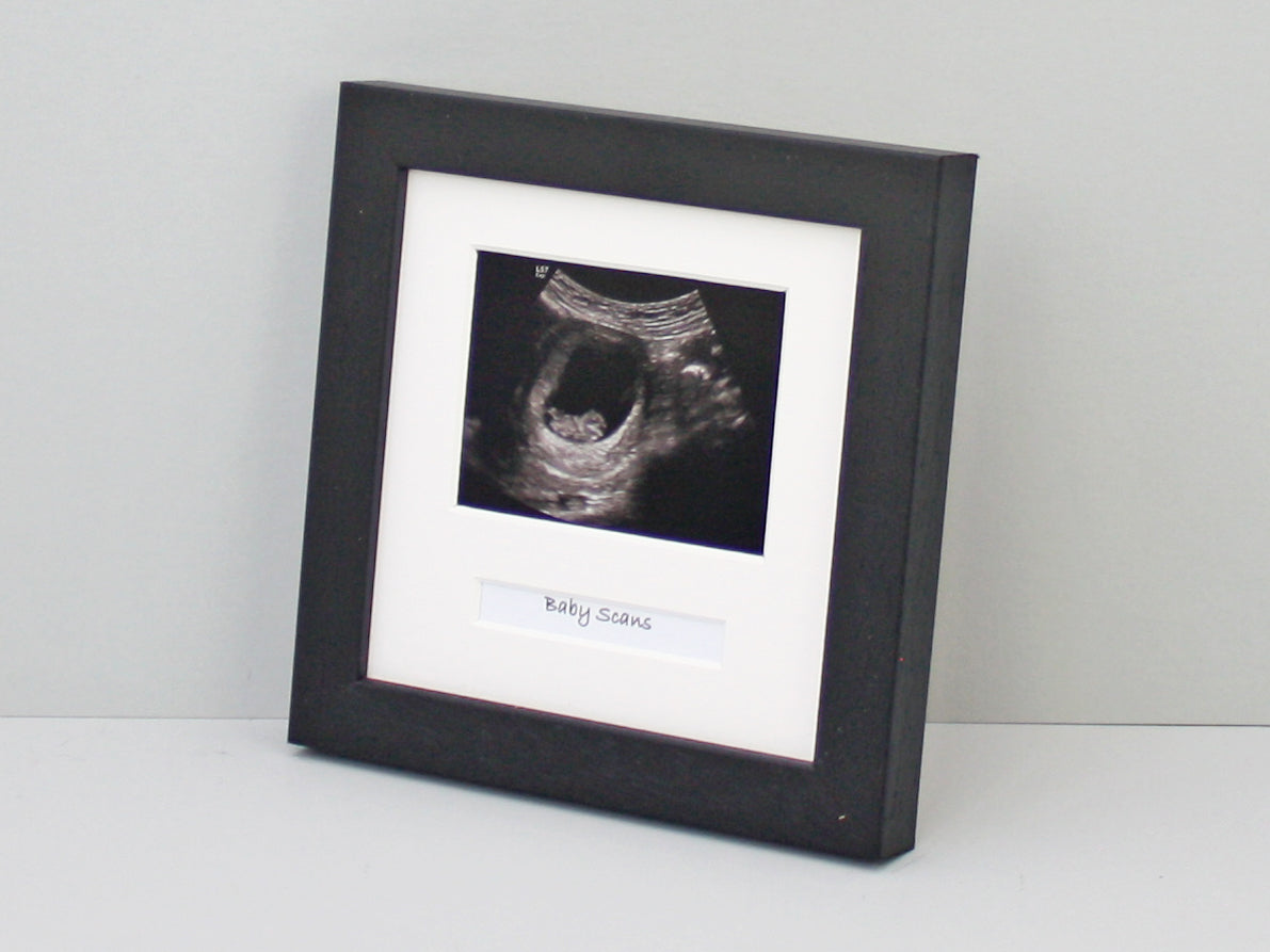 Baby Scan Photo Frame - Multi aperture Frame for Scan sized Photo and Text Box.