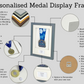 Personalised Sports Medal display Frame with Caption. A4 size.
