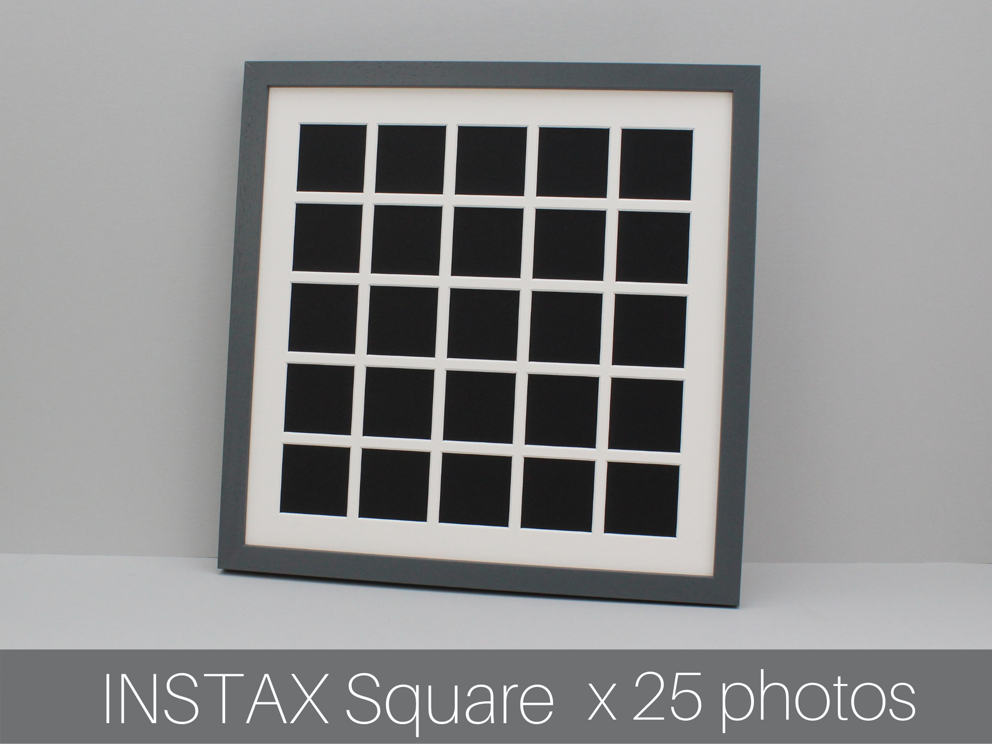 Instax Square Photo Frame. Holds Twenty-Five Photos. 40x40cm. - PhotoFramesandMore - Wooden Picture Frames