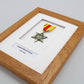 Personalised Military Medal display Frame for One Medal. 8x6" Size Frame.