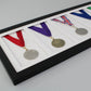 Medal Display frame for Five Medals. 25x60cm.