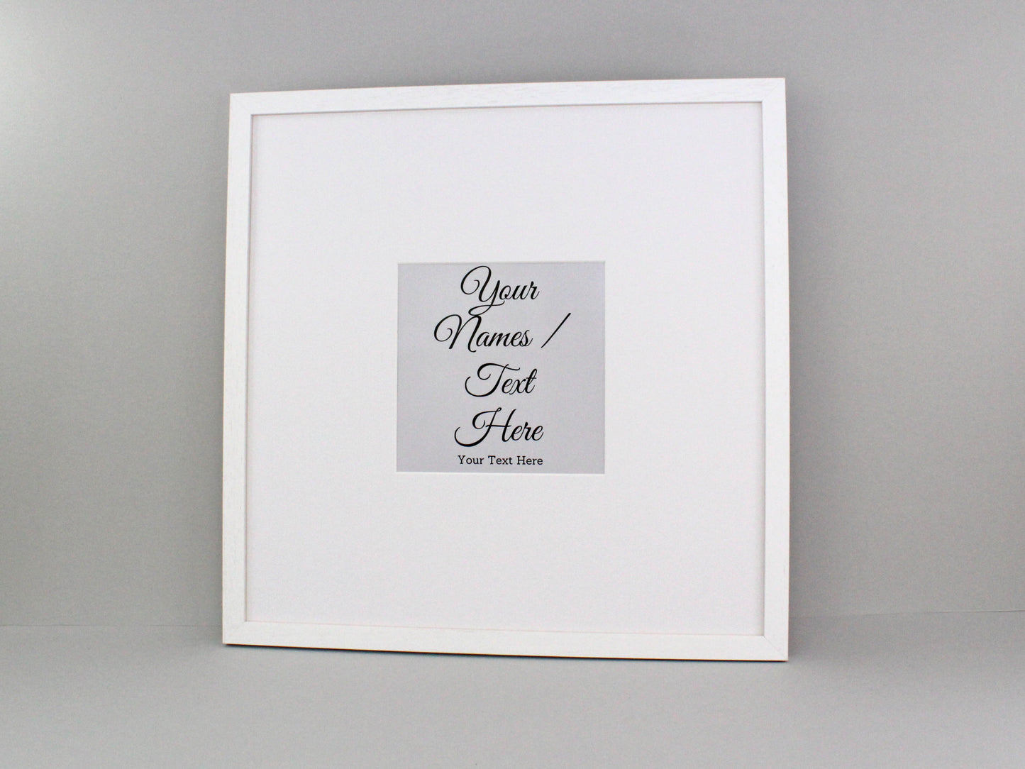 Wedding Signing Frames. 50x50cm. With 8x8inch Aperture for personalised Name/Quote or for a Photo. Wedding Guestbook.