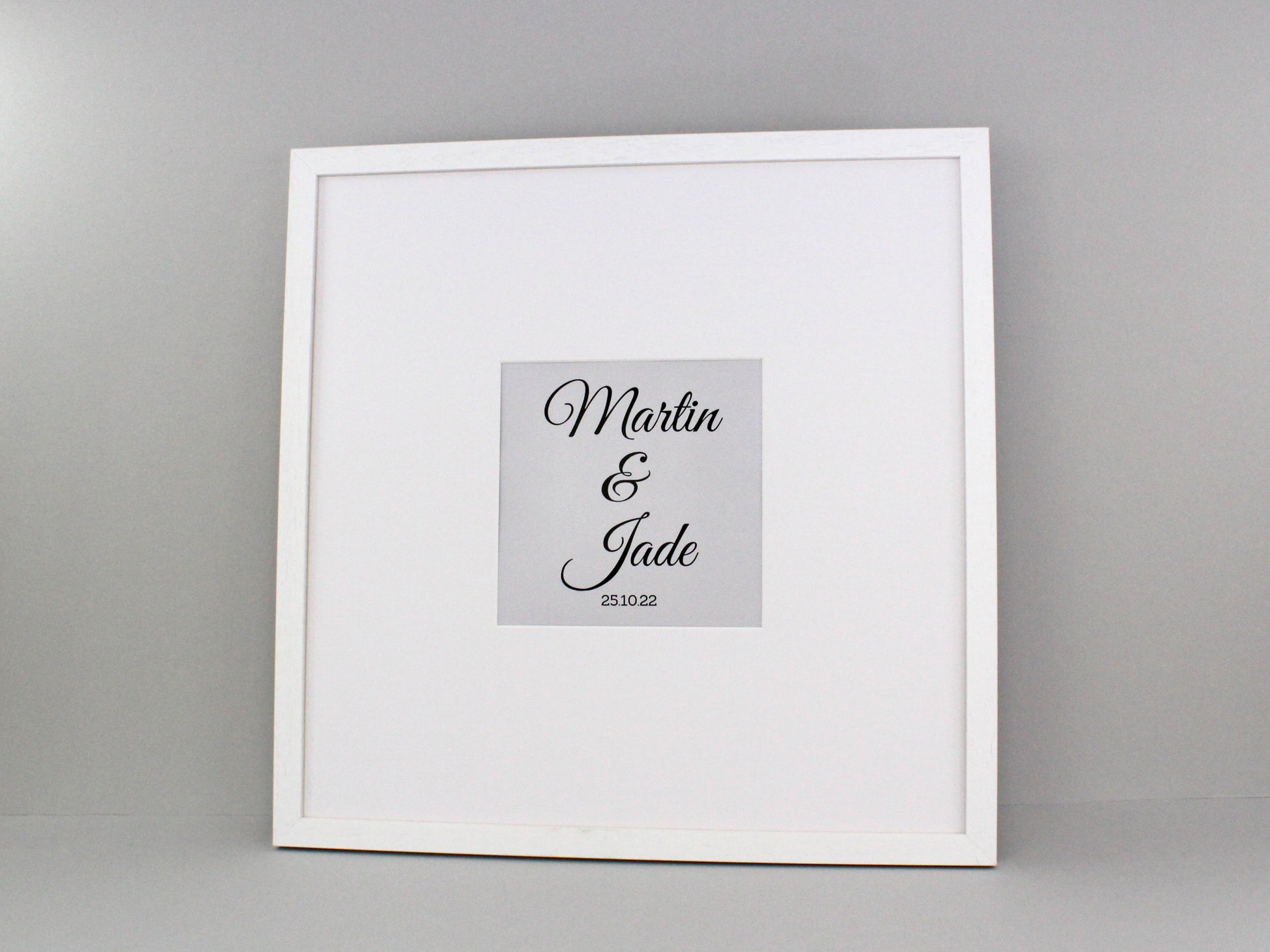 Wedding Signing Frames. 50x50cm. With 8x8inch Aperture for personalised Name/Quote or for a Photo. Wedding Guestbook. - PhotoFramesandMore - Wooden Picture Frames
